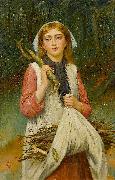 Charles M Russell The young faggot gatherer France oil painting artist